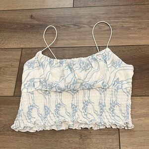 PACSUN blue ruffle tank top! (like new)